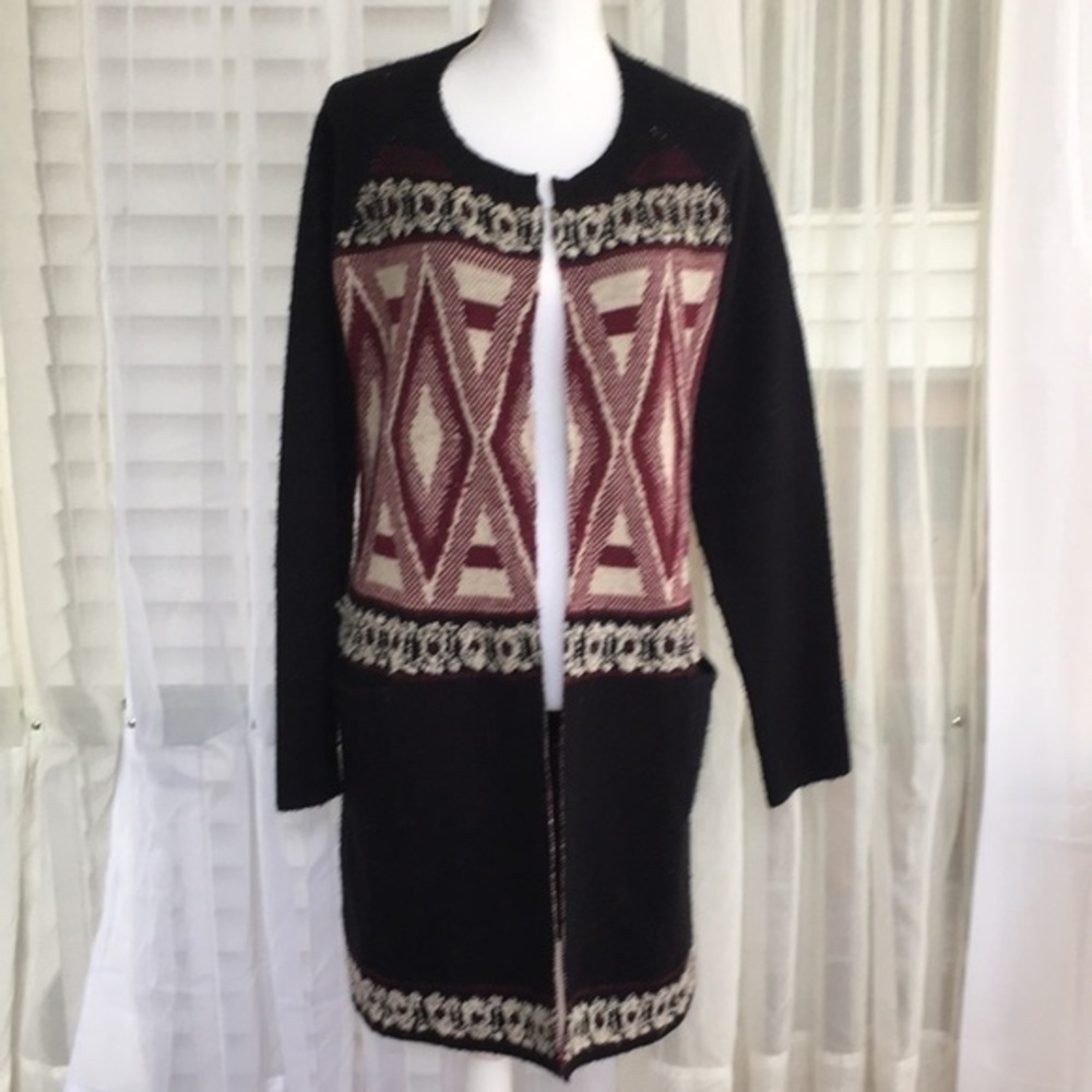 BCBG Max Azria open front boho cardigan